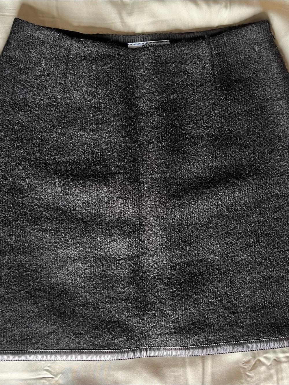 Prada Charcoal Bouclé Mini Skirt